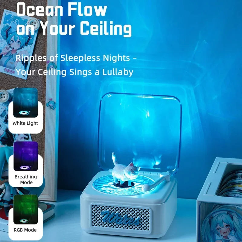 Bluetooth Speaker White Noise Sleep Aid Soundbar Surround Sound Music Box Wave Atmosphere Light Sleep Timer Support TF USB AUX