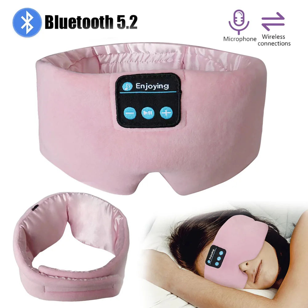 Bluetooth 5.2 Headphone 3D Wireless Music Eye Mask Headset Adjustable For Artifact breathable Sleeping Headphones