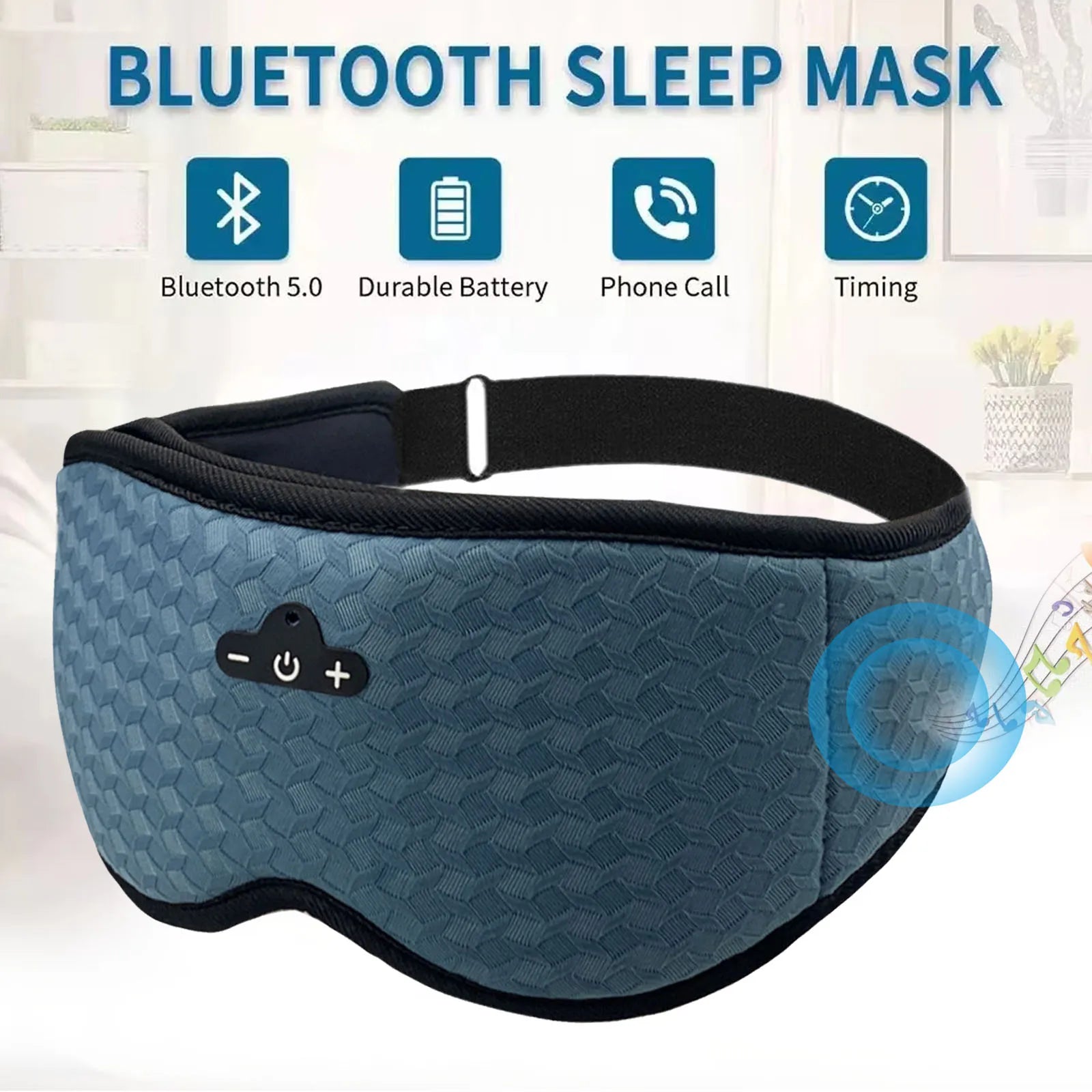 Sleep Headset 3D 5.0 Headset Wireless Talk Binaural Stereo Sleep Artifact Breathable Music Eye Mask Mask Light Gift