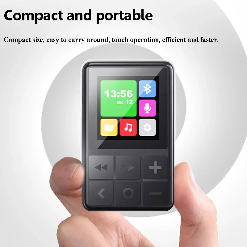 Mini Pocket Hifi MP3 Player Wireless Bluetooth 5.3 TFT Colorful Screen Walkman HD Recorder Timed Shutdown TF Card Music Player