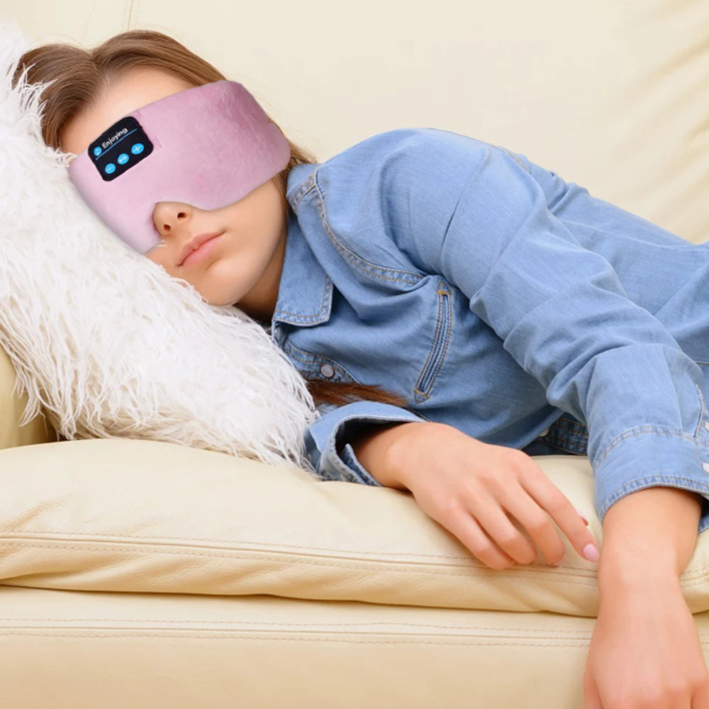 Bluetooth 5.2 Headphone 3D Wireless Music Eye Mask Headset Adjustable For Artifact breathable Sleeping Headphones