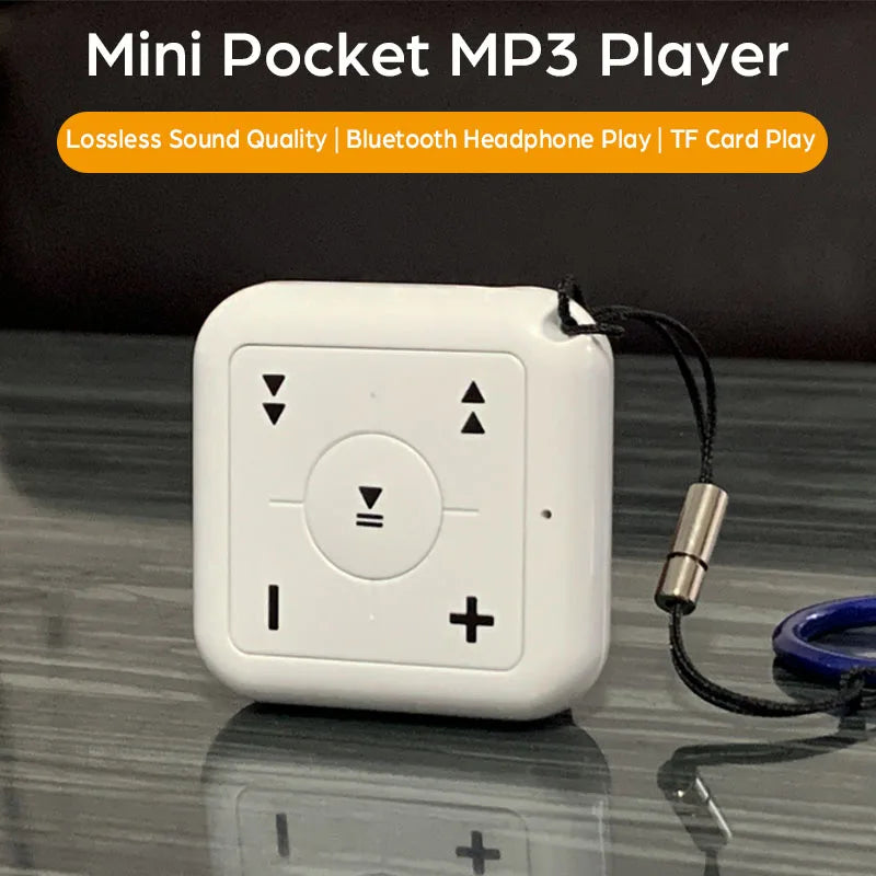 Mini Pocket Bluetooth 5.3 MP3 Player Wireless HIFI Lossless Sports Walkman TF Card MP3 Music Player Support Bluetooth Headphones