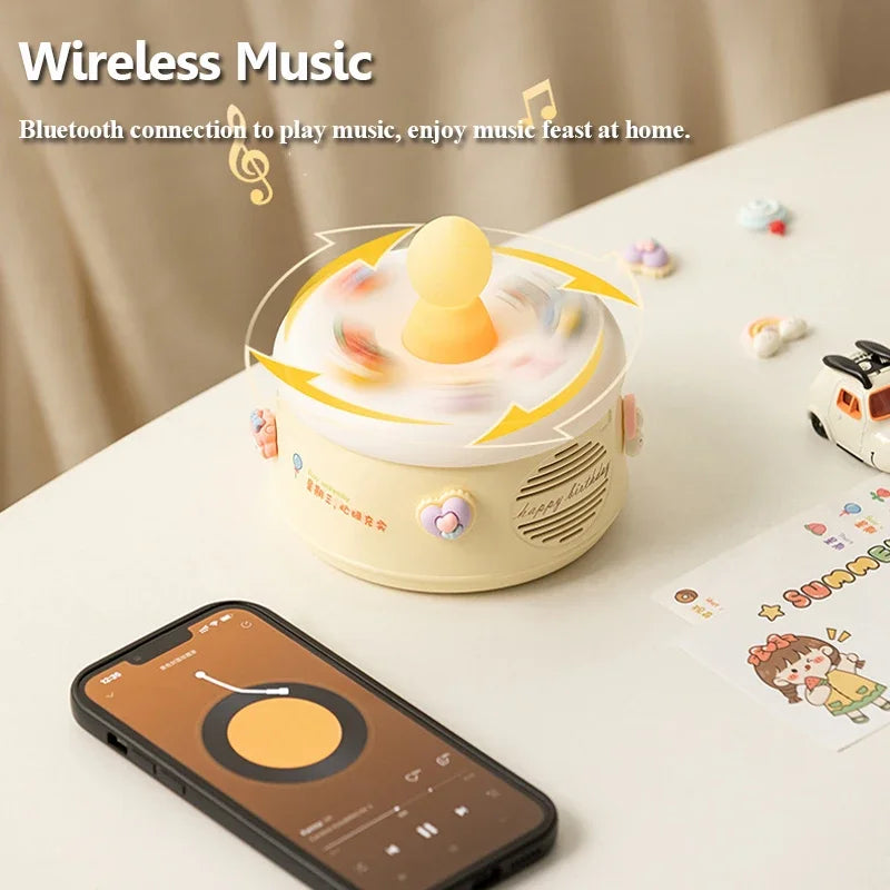 Mini Cute Bluetooth 5.3 Speaker Warm Night Light Birthday Cake Bluetooth Soundar Hifi Sound DIY MP3 Music Player Birthday Gifts